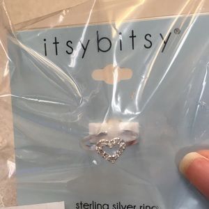 Itsy bitsy sterling silver heart ring